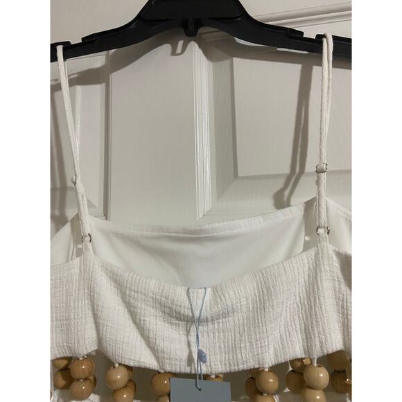 Antonio Melani Eos Crinkle Gauze Cut Out Beaded Square Neck Dress, Sz 4 -- NWT - Picture 8 of 13